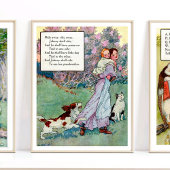 Mother Goose Nursery Rhyme Ride Away Nursery Poster