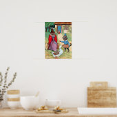 Mother Goose thuis, Louis Wain Poster (Keuken)