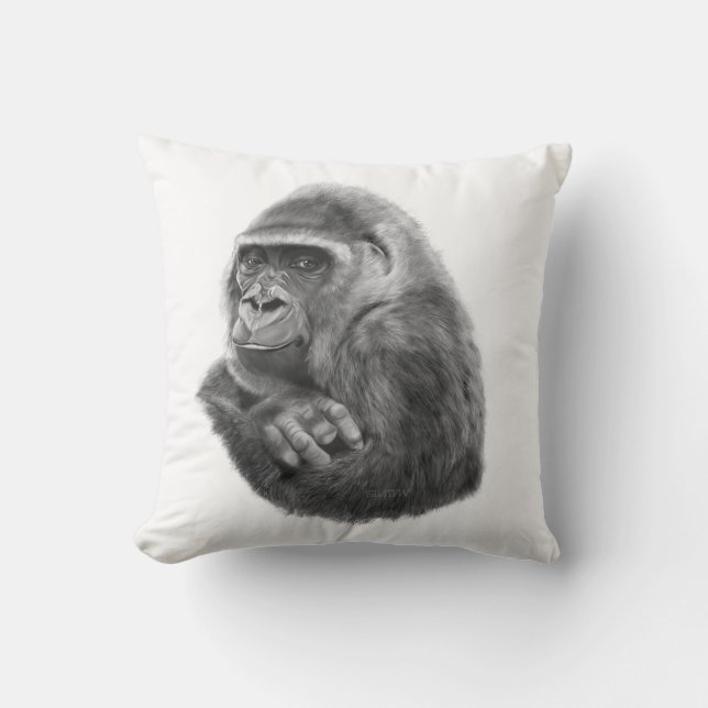 Mother gorilla cushion 母ゴリラのクッション kussen (Voorkant)