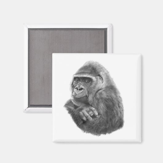 Mother gorilla Magnet  母ゴリラのマグネッド (Voorkant / Achterkant)