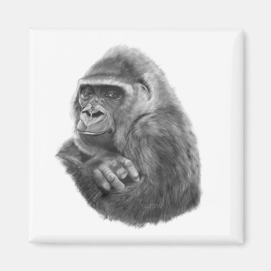 Mother gorilla Magnet  母ゴリラのマグネッド (Voorkant)