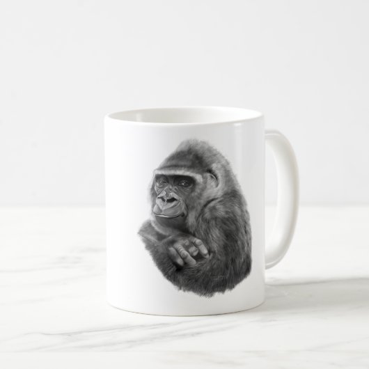 Mother gorilla mugcup 母ゴリラのマグカップ koffiemok (Voorkant rechts)
