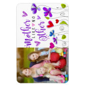 Mother Hand Drawn Flowers Hearts Gezegde Magneet (Verticaal)