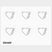 Mother heart ccustomize name ronde sticker (Vel)