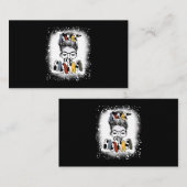 Mother Heifer Farmer Mom Cow Messy Bun Hair Bandan Visitekaartje (Voorkant / Achterkant)