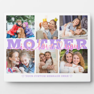 MOTHER I love you 6 Photo Collage 8x10 Fotoplaat