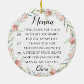 Mother In Law Gift Ceramic Ornament (Achterkant)