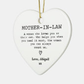 Mother-in-law Keepsake Birthday Gift Keramisch Ornament (Links)