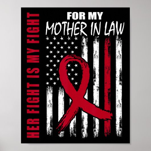 Mother In Law Multiple Myeloma Awareness American  Poster (Voorkant)