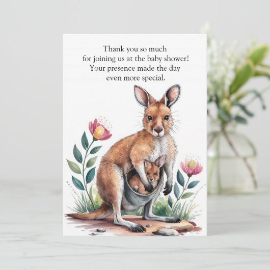 Mother Kangaroo Bedankkaart (Staand voorkant)