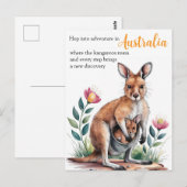 Mother Kangaroo Briefkaart (Voorkant / Achterkant)