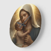 Mother Mary and Baby Jesus Wall Clock Grote Klok (Hoek)