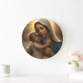 Mother Mary and Baby Jesus Wall Clock Grote Klok (Huis)