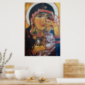 Mother Mary And Jesus Art Poster (Keuken)