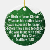 Mother Mary Matthew 1:18 Holy Ghost Passage  ⛪️ 🎄 Keramisch Ornament (Achterkant)