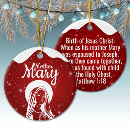 Mother Mary Matthew 1:18 Holy Ghost Passage  ⛪️ 🎄 Keramisch Ornament