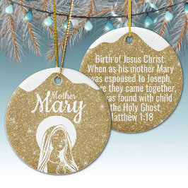 Mother Mary Matthew 1:18 Holy Ghost Passage  ⛪️ 🎄 Keramisch Ornament