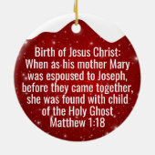 Mother Mary Matthew 1:18 Holy Ghost Passage  ⛪️ 🎄 Keramisch Ornament (Achterkant)