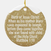 Mother Mary Matthew 1:18 Holy Ghost Passage ⛪️ 🎄 Keramisch Ornament (Achterkant)