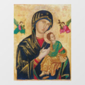 MOTHER MARY'GLAS IN LOOD BABY JESUS WINDOW CLING RAAMSTICKER (Vel)