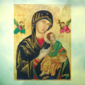 MOTHER MARY'GLAS IN LOOD BABY JESUS WINDOW CLING RAAMSTICKER (Vel 3)