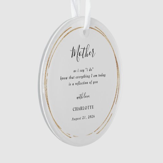 Mother/Mum Of The Bride Keepsake Ornament (voorkant)