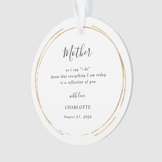 Mother/Mum Of The Bride Keepsake Ornament (voorkant)