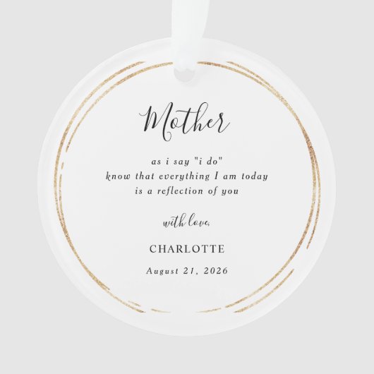 Mother/Mum Of The Bride Keepsake Ornament (voorkant)