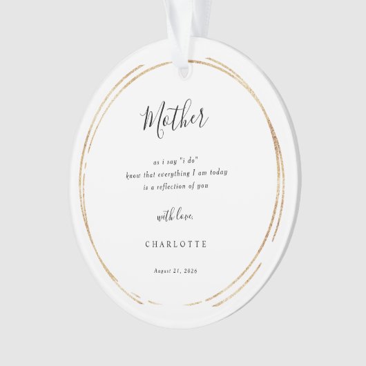 Mother/Mum Of The Bride Keepsake Ornament (voorkant)