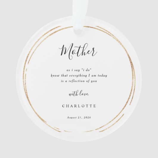 Mother/Mum Of The Bride Keepsake Ornament (voorkant)