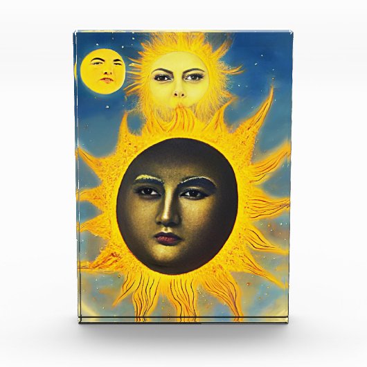 Mother Nature Sun moon Original fantasy art Fotoblokken (Voorkant)