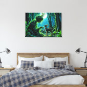 Mother nature's gentle touch on a spotted fawn canvas afdruk (Insitu (Slaapkamer))