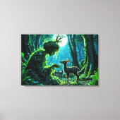 Mother nature's gentle touch on a spotted fawn canvas afdruk (Voorkant)