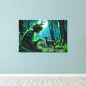 Mother nature's gentle touch on a spotted fawn canvas afdruk (Insitu (Houten vloer))