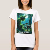 Mother nature's gentle touch on a spotted fawn t-shirt (Voorkant)