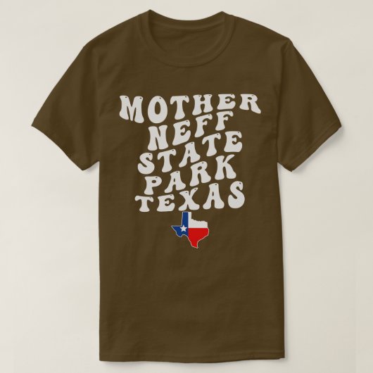 Mother Neff State Park Texas Retro Wavy jaren '70  T-shirt (Design voorkant)