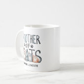 Mother of Cats, Fun Gift for Cat Lovers Koffiemok (Voorkant links)