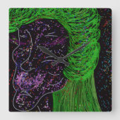 Mother of Galaxies Wall Clock Vierkante Klok (Voorkant)