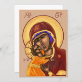 Mother of God Paper Icon Card Bedankkaart (Voorkant / Achterkant)