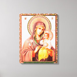 Mother of God Russian Icon Canvas Afdruk
