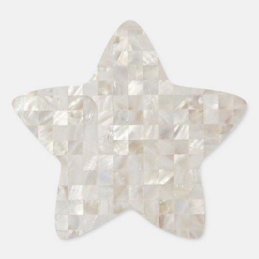 Mother of Pearl, Beige Light  Ster Sticker (Voorkant)