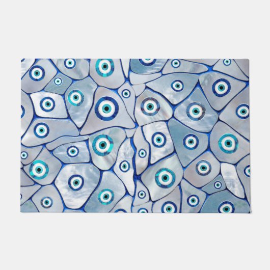 Mother of pearl Evil Eye Pattern Deurmat (Voorkant)