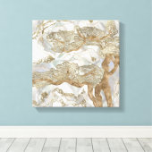 Mother of pearl Golden Tree Canvas Afdruk (Insitu (Houten vloer))