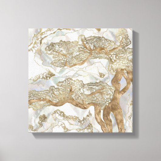 Mother of pearl Golden Tree Canvas Afdruk (Voorkant)