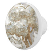 Mother of pearl Golden Tree Keramische Knop (Rechts)