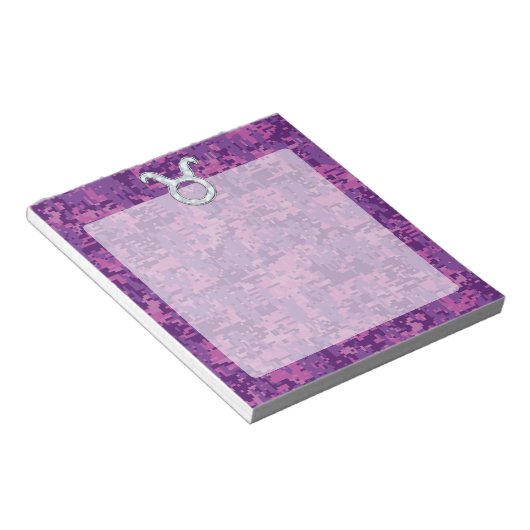 Mother of Pearl Stier Sterrenbeeld op Digitale Cam Notitieblok (Schuin)