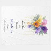 Mother of the Bride Calla Lilies Wedding Gift  Fleece Deken (Voorkant (Horizontaal))