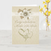 Mother of the bride Congratulations card cream wit Kaart (Gele Bloem)