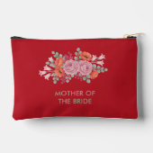 Mother of the Bride Floral Red Pouch Etui (Achterkant)