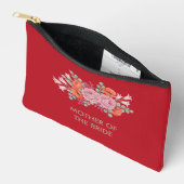 Mother of the Bride Floral Red Pouch Etui (Open)